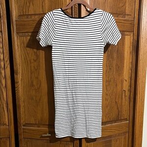 Striped Black and White Mini Dress - Stretchy!!